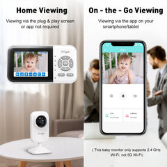 Simyke video baby monitor with two-way audio keeps you connected from any room.