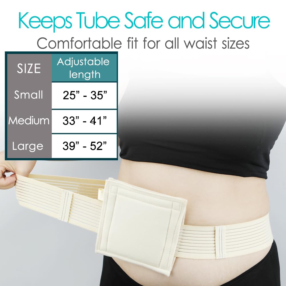 SinaiSea adjustable G-tube belt showing stretchy, comfortable design