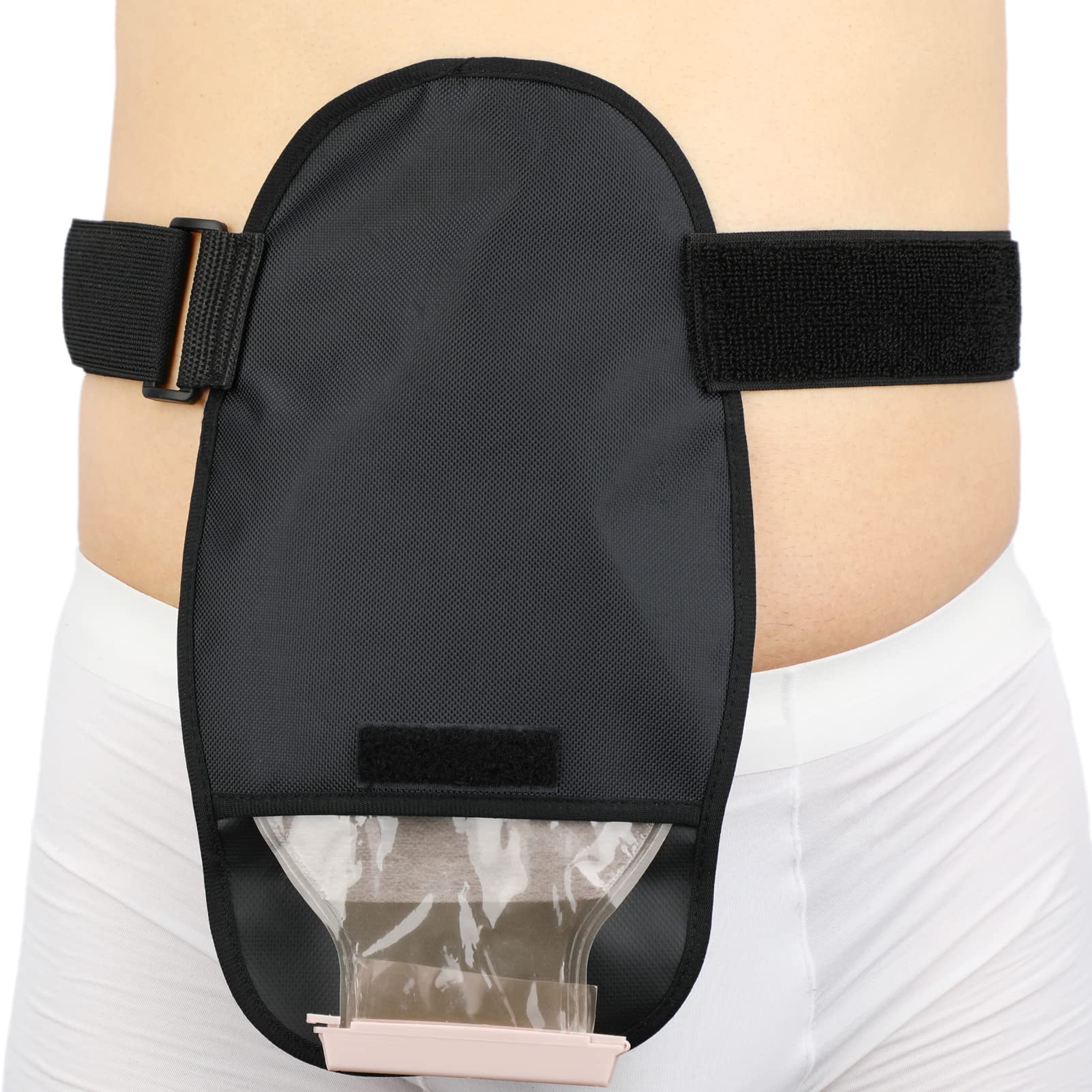 SinaiSea waterproof ostomy bag cover belt shown in use for discreet protection