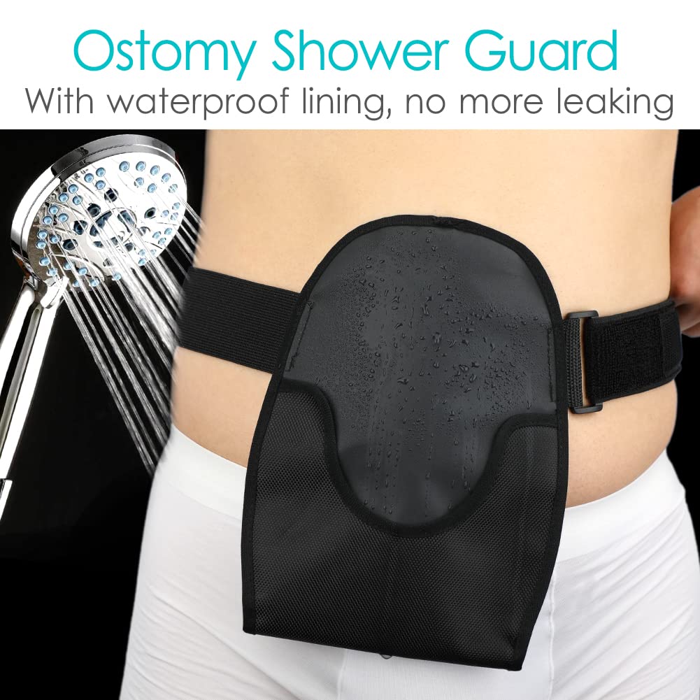 SinaiSea waterproof ostomy shower cover keeps the bag dry during bathing and activity.