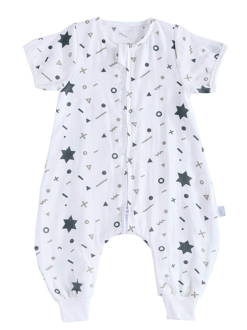 Sincere Muslin Original Cotton Sleep Sack with sleeves star design, breathable and gentle for warm nights.