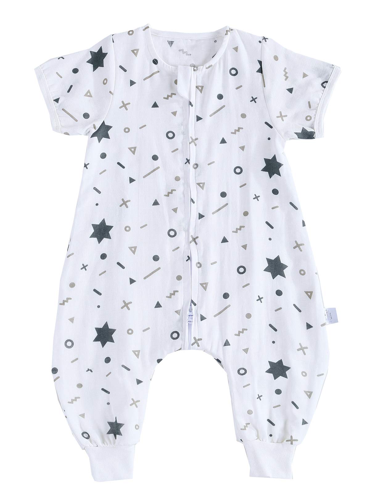 Sincere Muslin Original Cotton Sleep Sack with sleeves star design, breathable and gentle for warm nights.