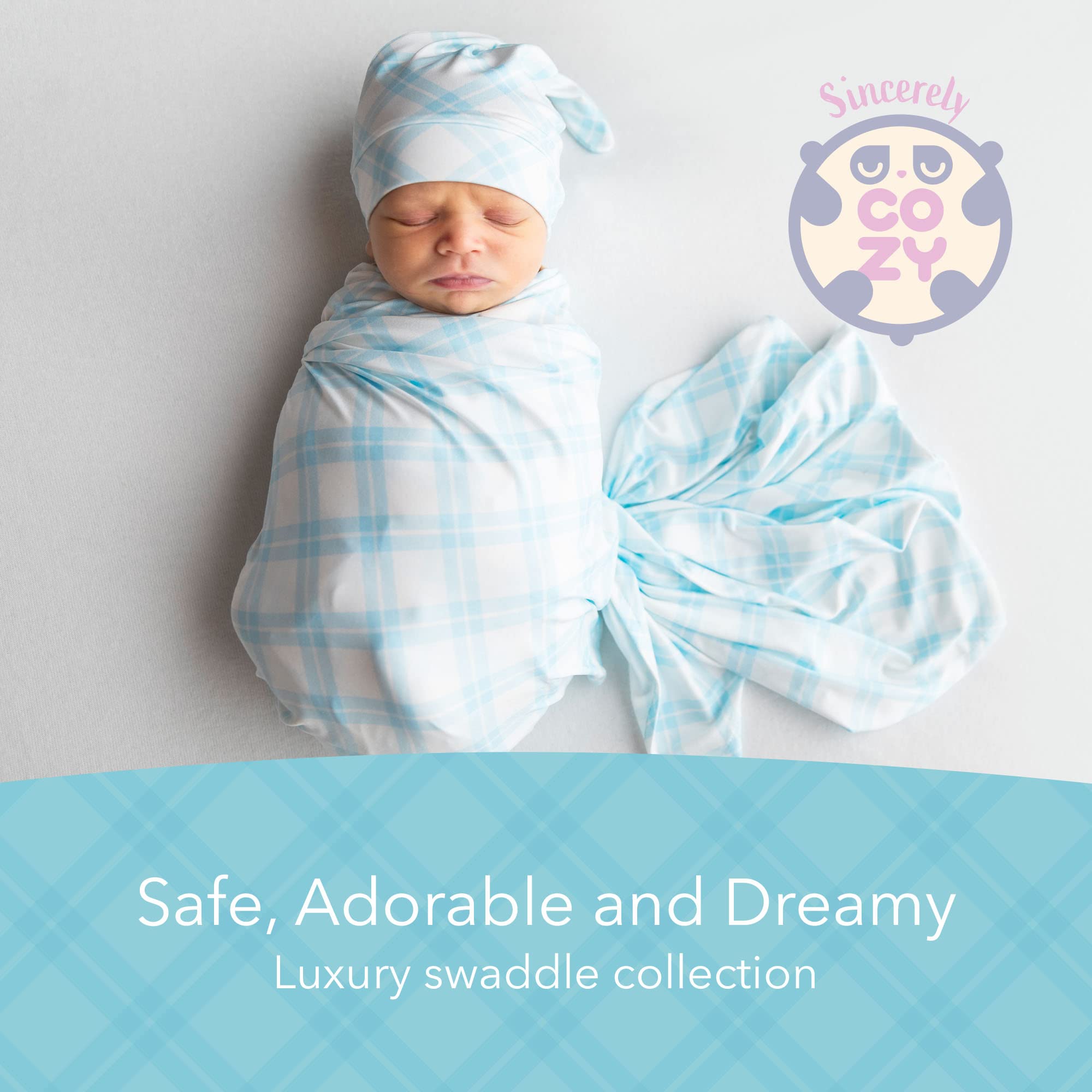 SINCERELY COZY bamboo blanket swaddle 34x40 offers breathable warmth and secure comfort