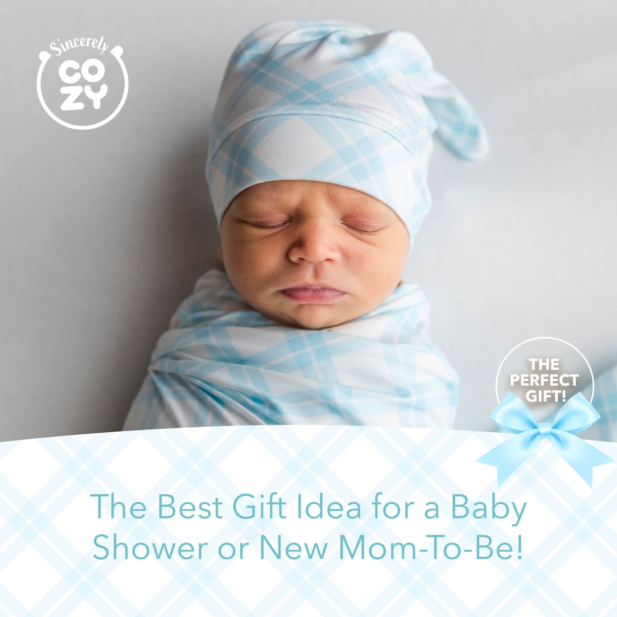 SINCERELY COZY versatile swaddle supports tummy time and car-seat protection