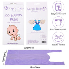 Sinmoe diaper bags with tie handle for easy carrying and sealing