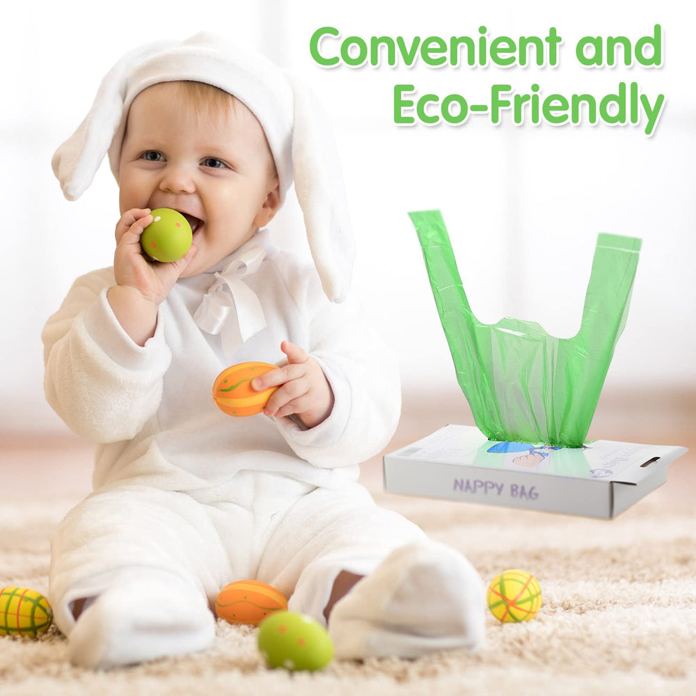 Sinmoe bags suited for diaper waste in nursery, car, or home.