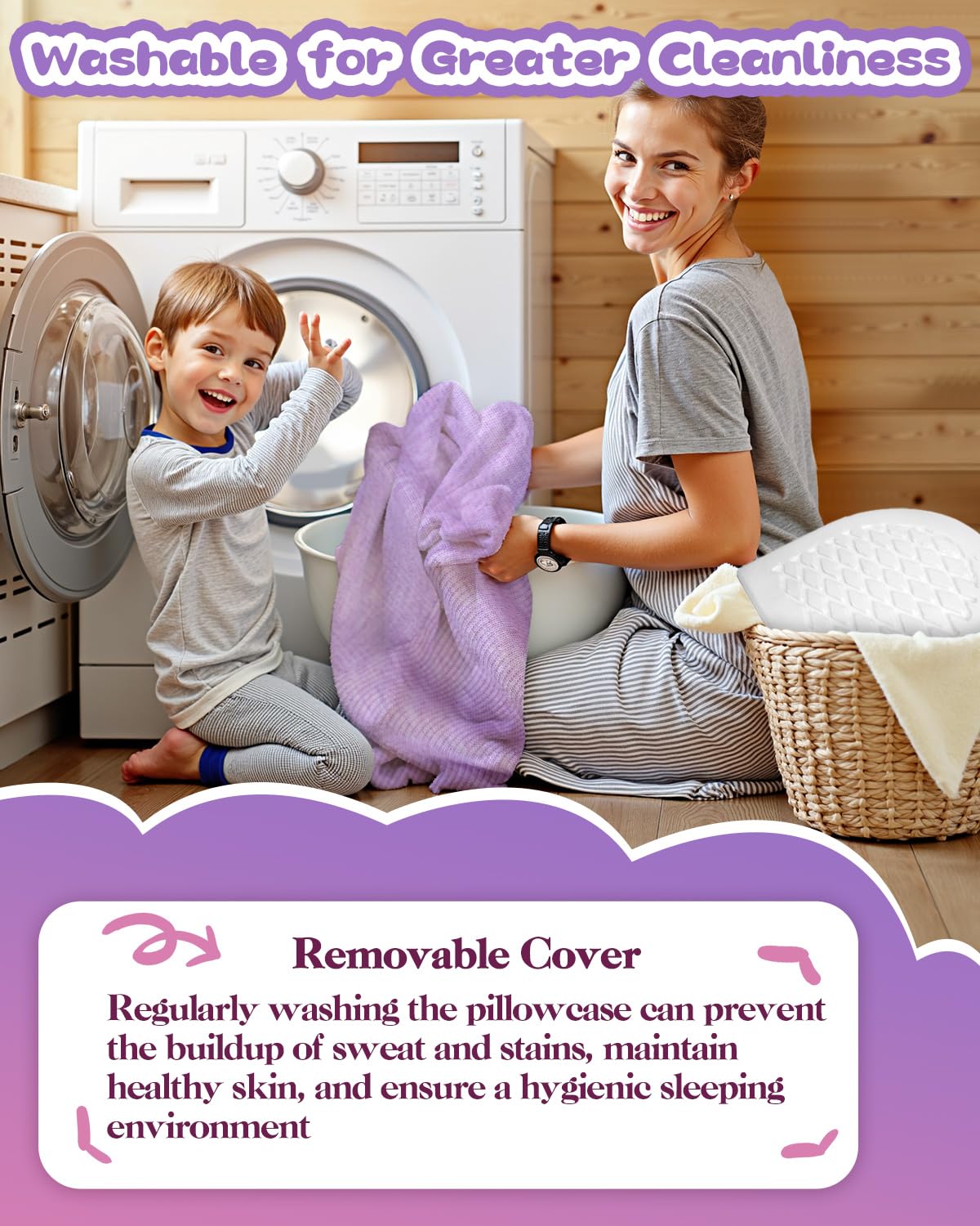 Sino Salected extra-large 15x40 inch pregnancy pillow for roomy contouring.