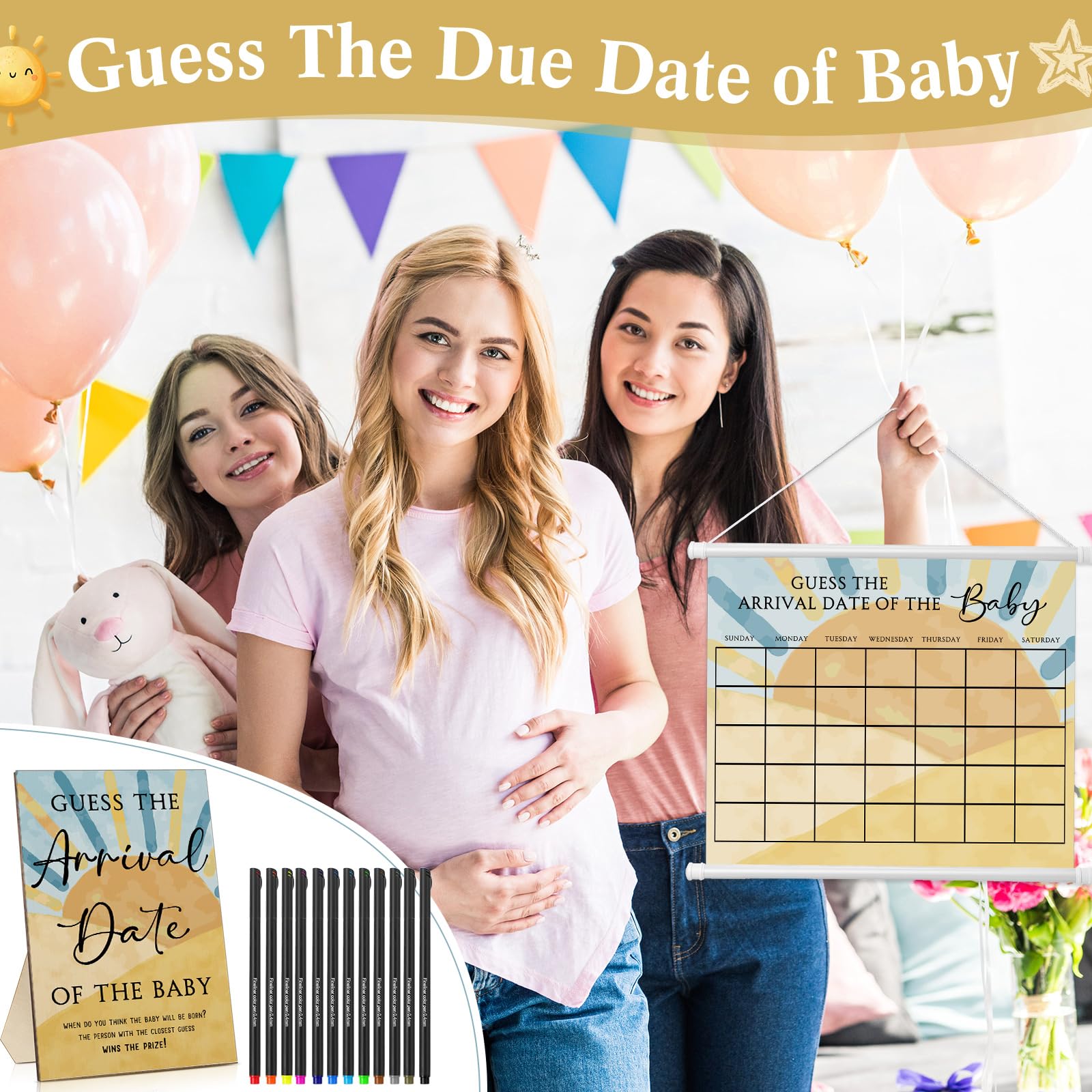 Sintuff baby shower favor with prediction calendar to share joy with guests