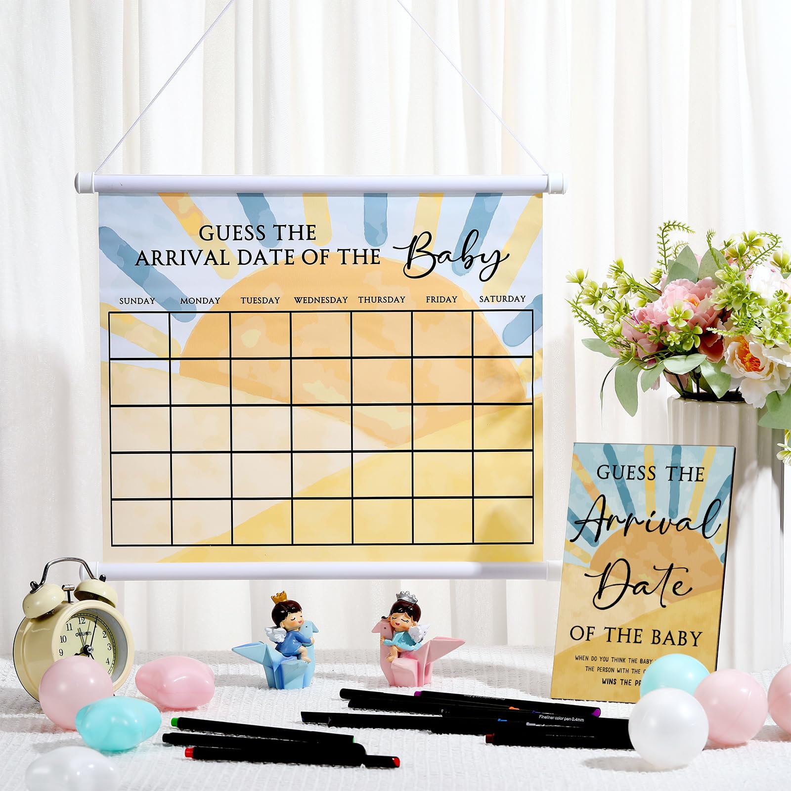 Sintuff table decoration with stand and scrolls for easy display