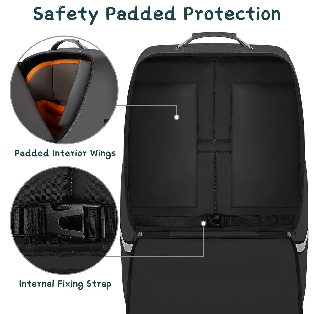 SINVICKO car seat bag featuring reflective stripes for night travel.