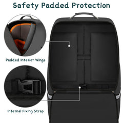 SINVICKO car seat bag featuring reflective stripes for night travel.