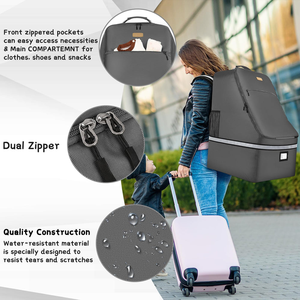 SINVICKO car seat bag with side net pockets for travel gear.
