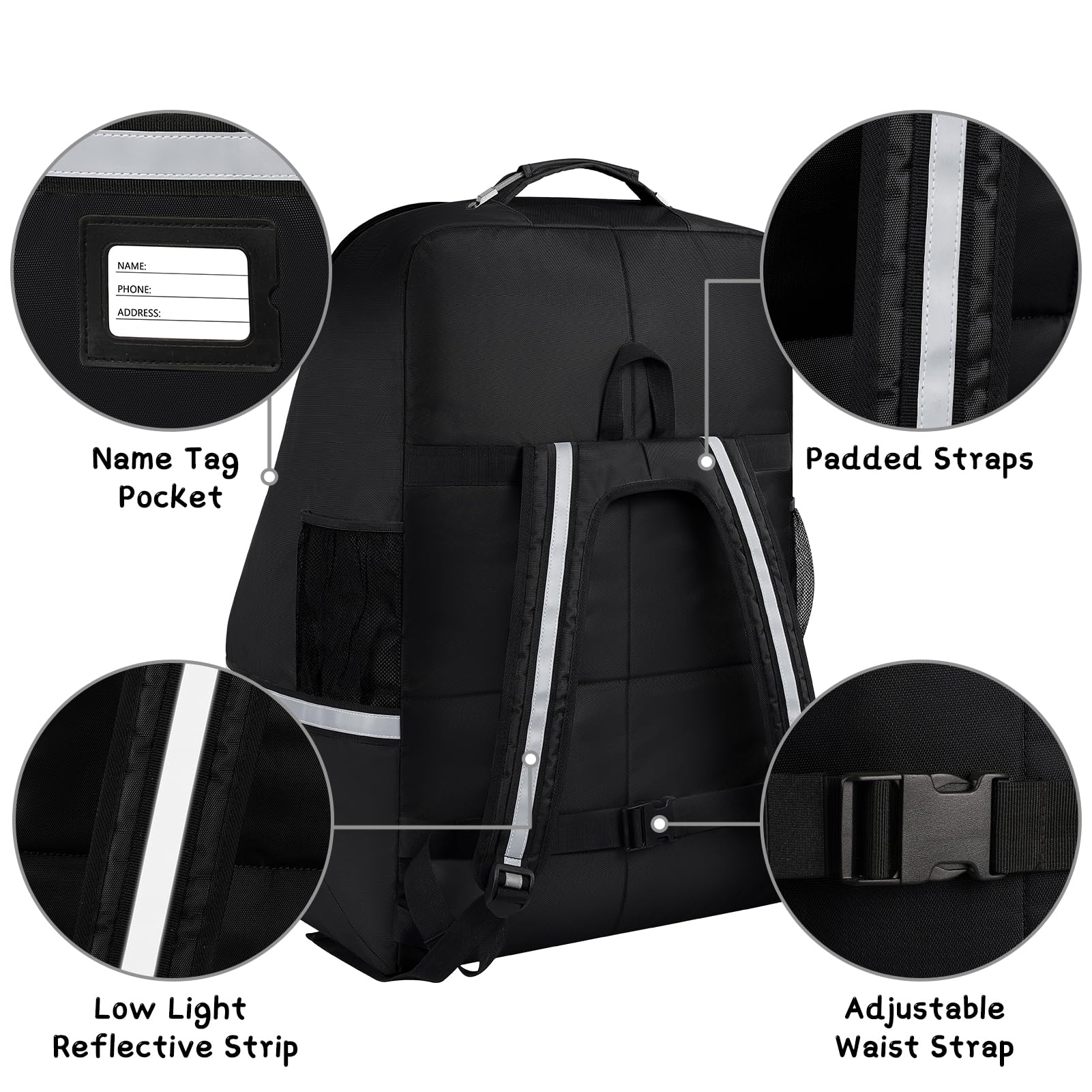 Durable dual lockable zippers enhance security during busy airport check-ins