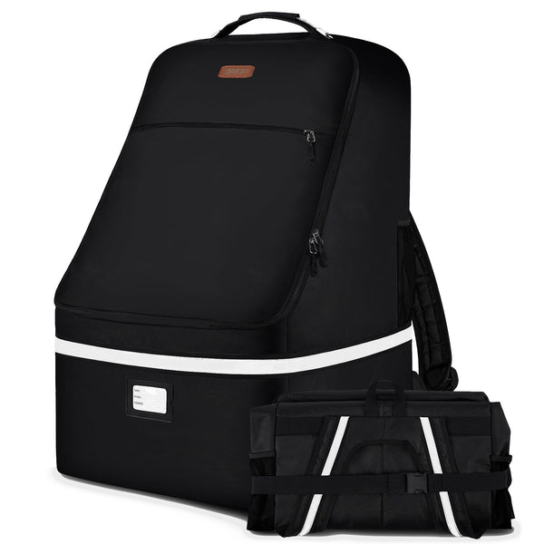 SINVICKO car seat travel bag with steel cable handle for easy transport