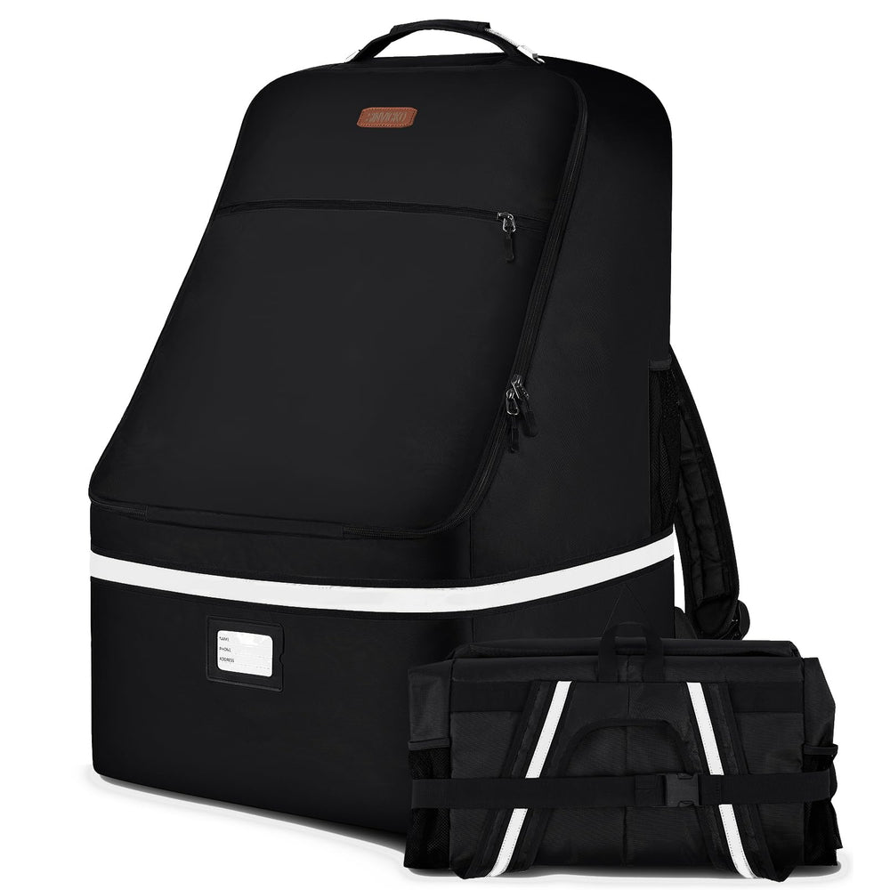 SINVICKO car seat travel bag with steel cable handle for easy transport