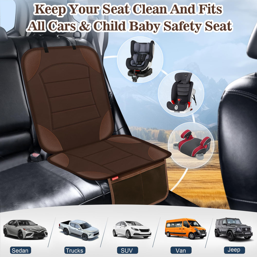 Sinvitron brown universal fit covers the seat bottom and back for versatile protection.