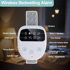 SinWar alarm LCD screen and large buttons simplify setup.