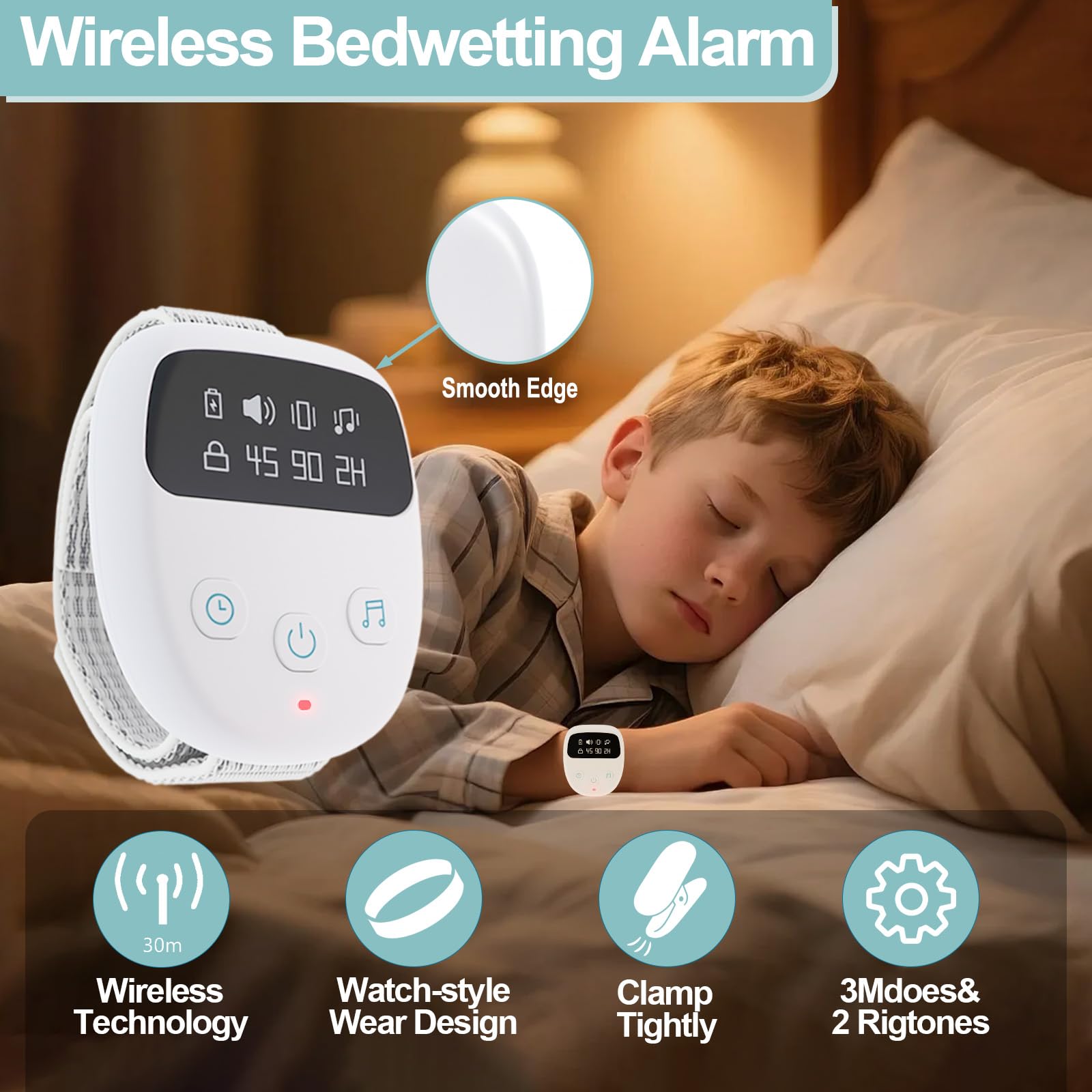 SinWar alarm in vibration mode for discreet nighttime alerts.