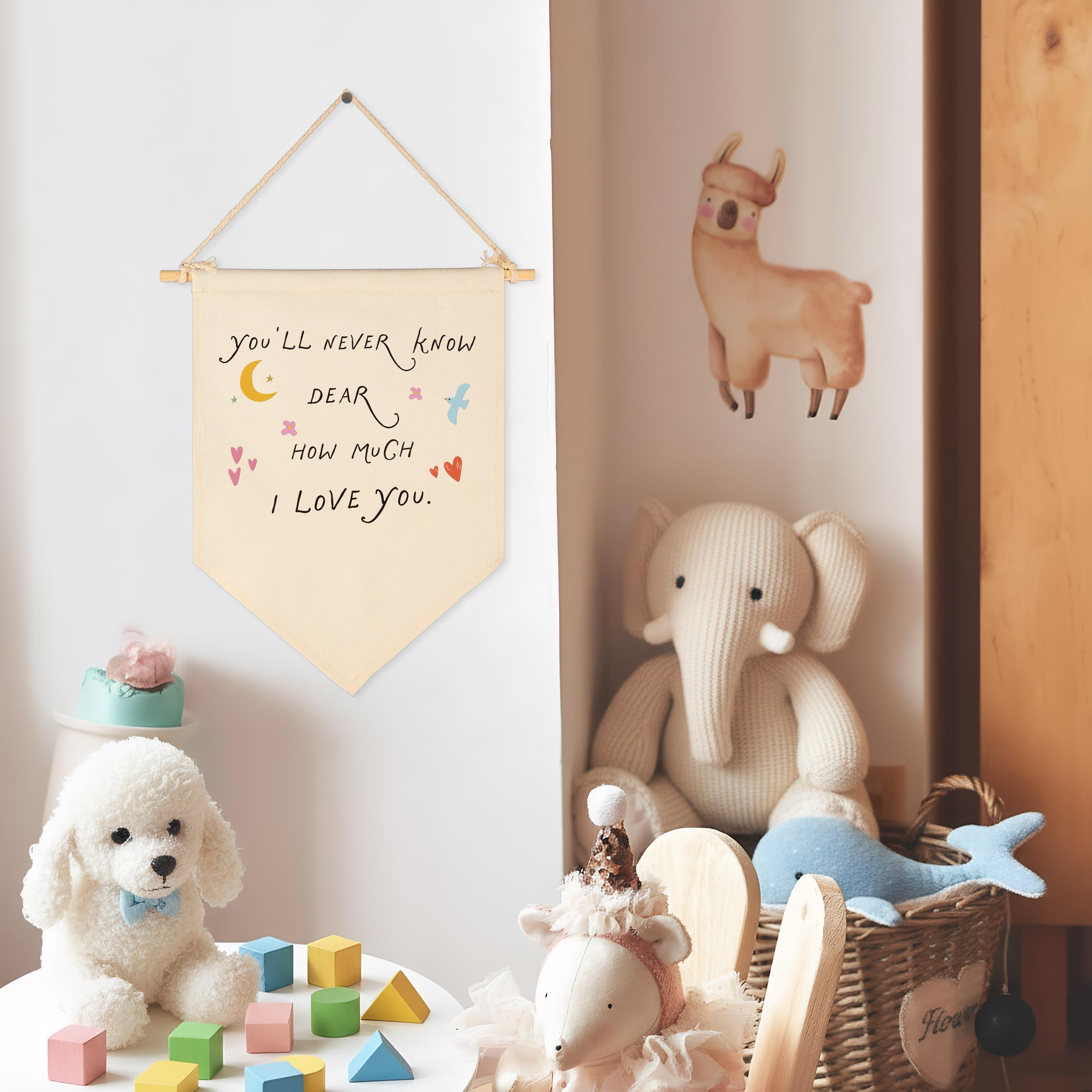 Sioial baby room banner flag promotes easy hanging and lightweight display