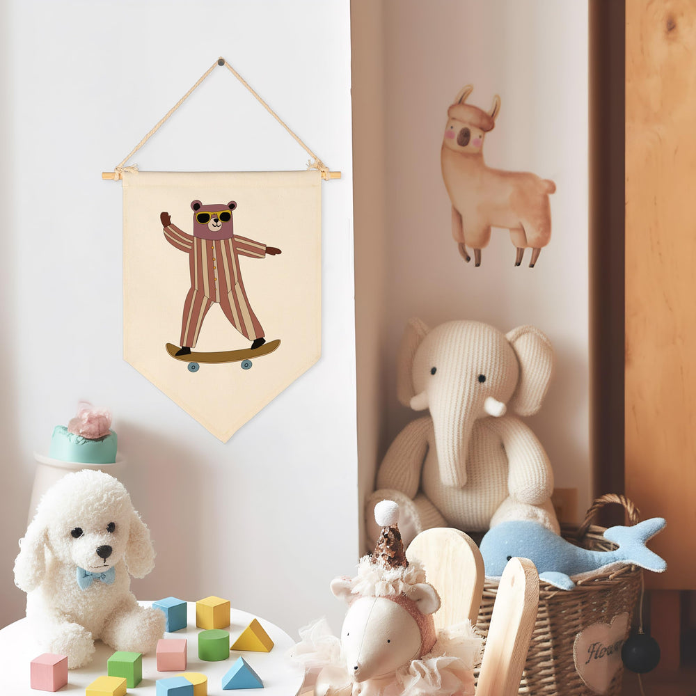 Sioial canvas pennant decor suits nurseries, classrooms, or doors with easy hanging.