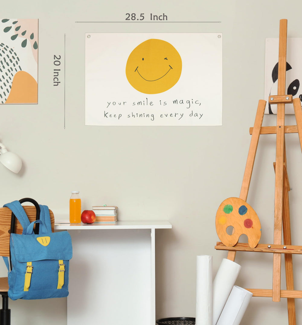Sioial banner flag in a classroom or kids room for inspiration