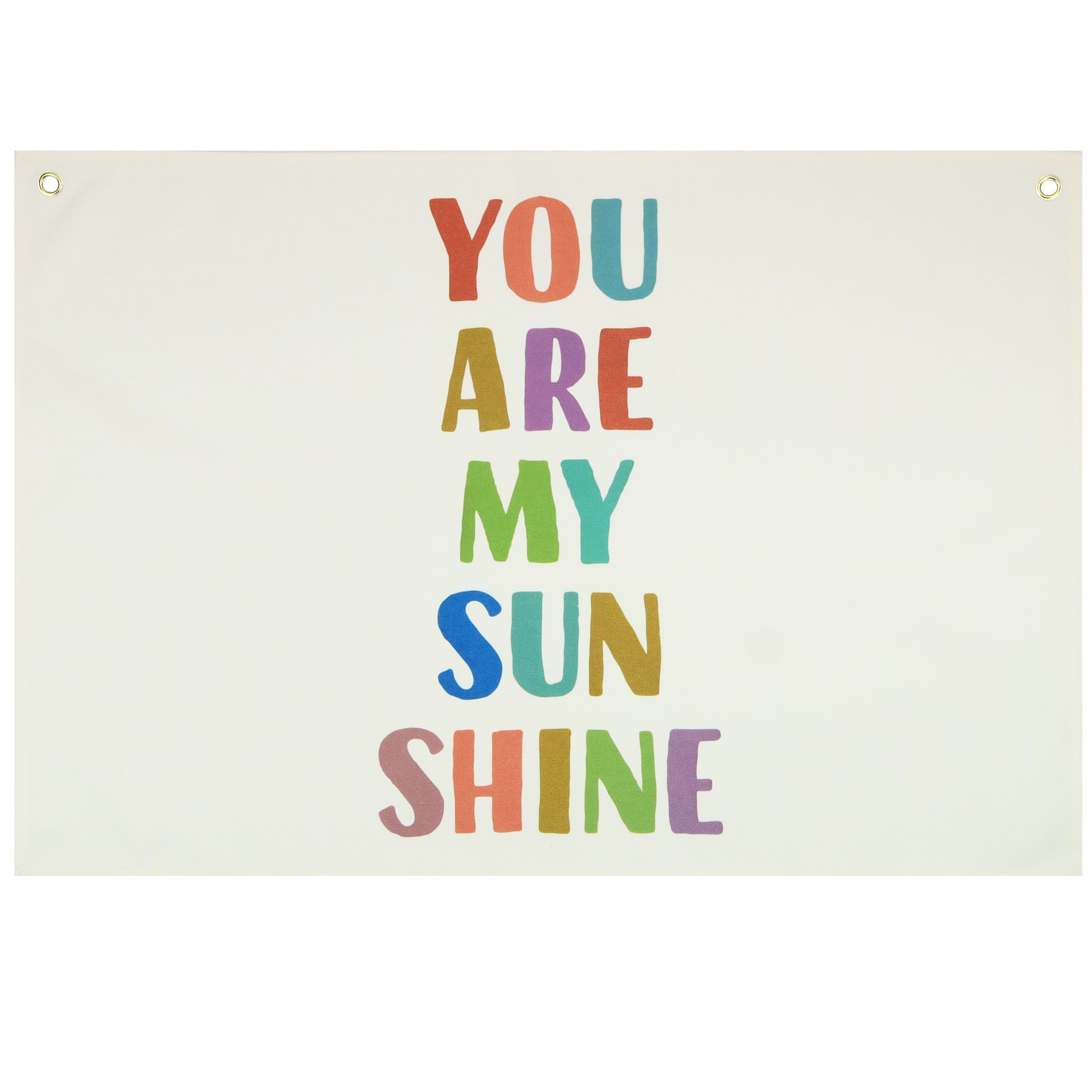 Sioial You Are My Sun Shine banner flag above reading nook for calm inspiration
