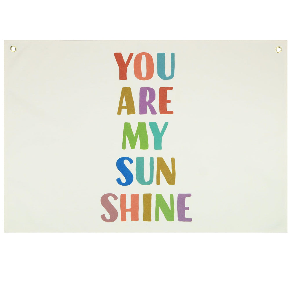 Sioial You Are My Sun Shine banner flag above reading nook for calm inspiration