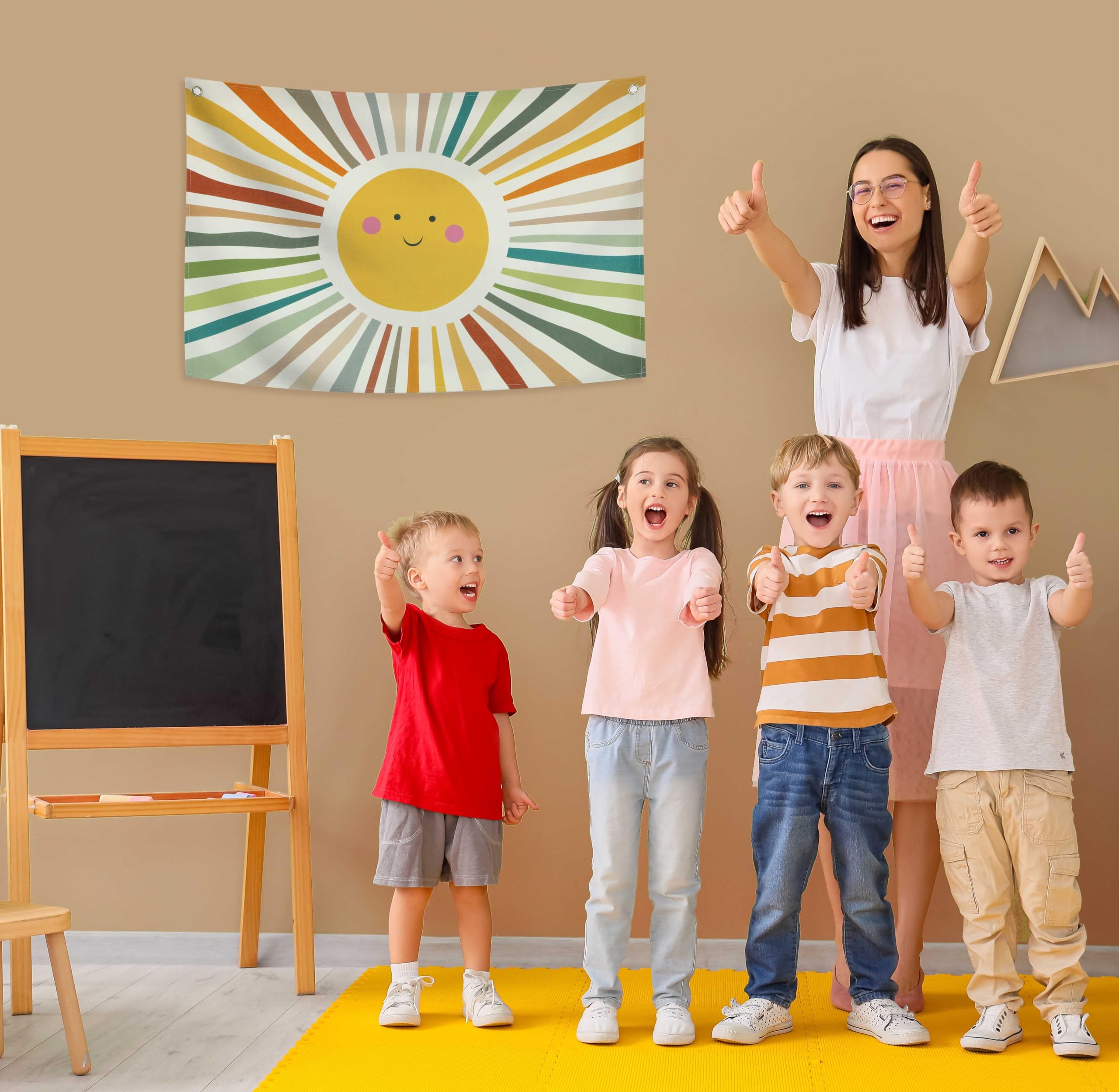 Sioial boho banner decor suitable for bedrooms and classrooms