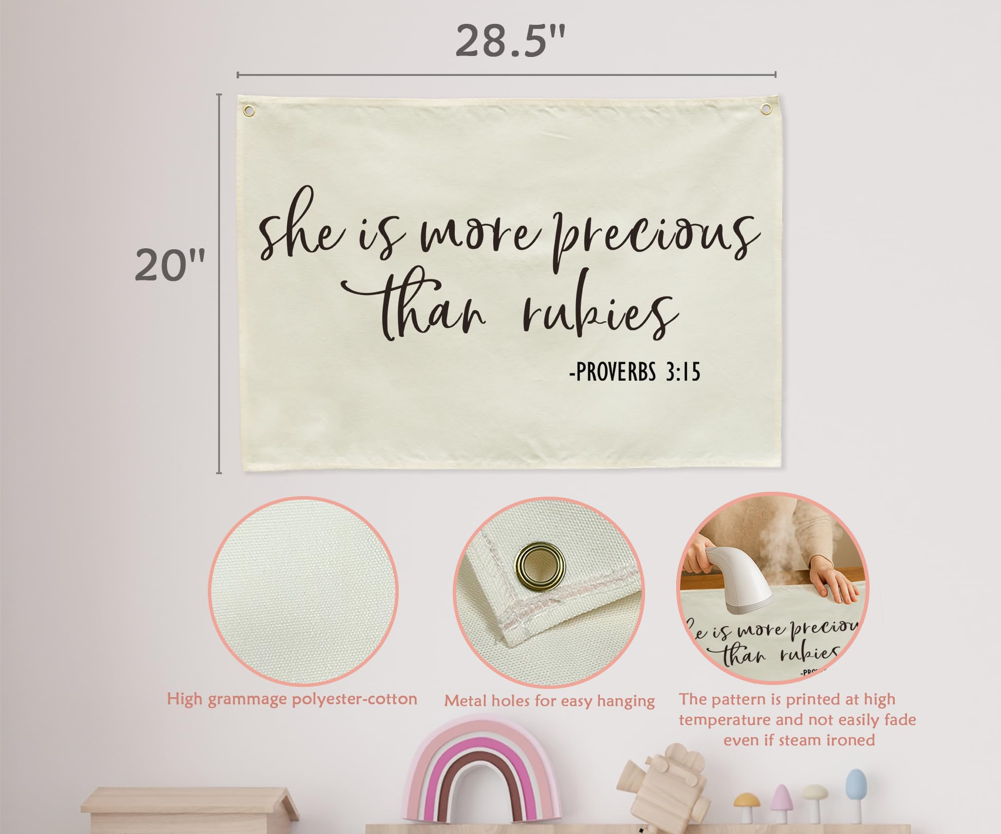 Sioial versatile wall banner suits nursery, bedroom, playroom, or classroom