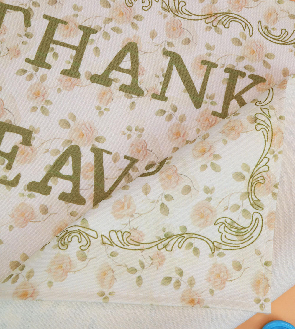 Sioial beige baby room banner ready to hang with grommets.