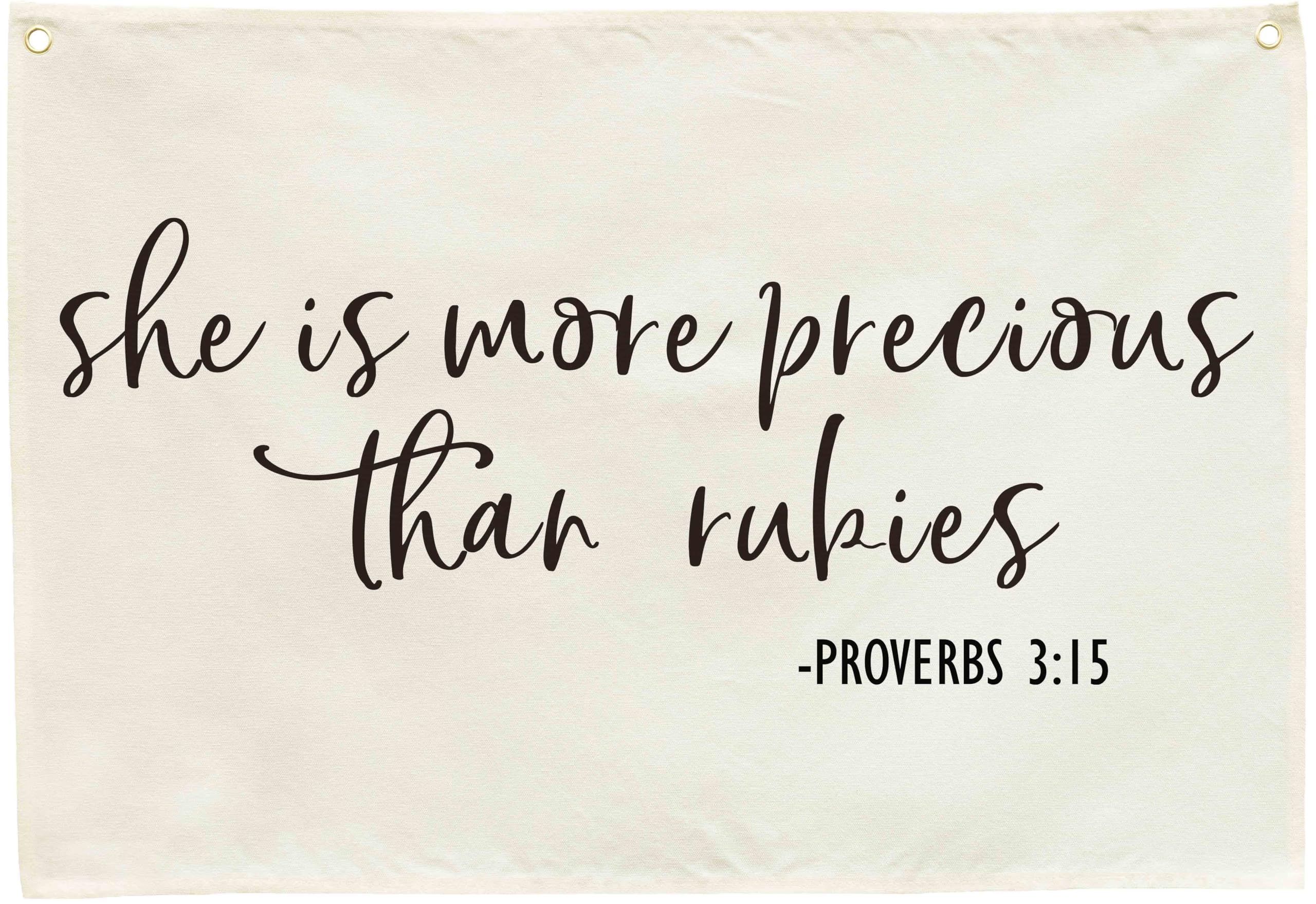 Sioial Bible verse rectangle banner in beige for nursery decor and peaceful ambience