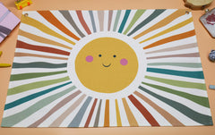 Sioial boho banner sun theme beige for nursery decor and calm atmosphere