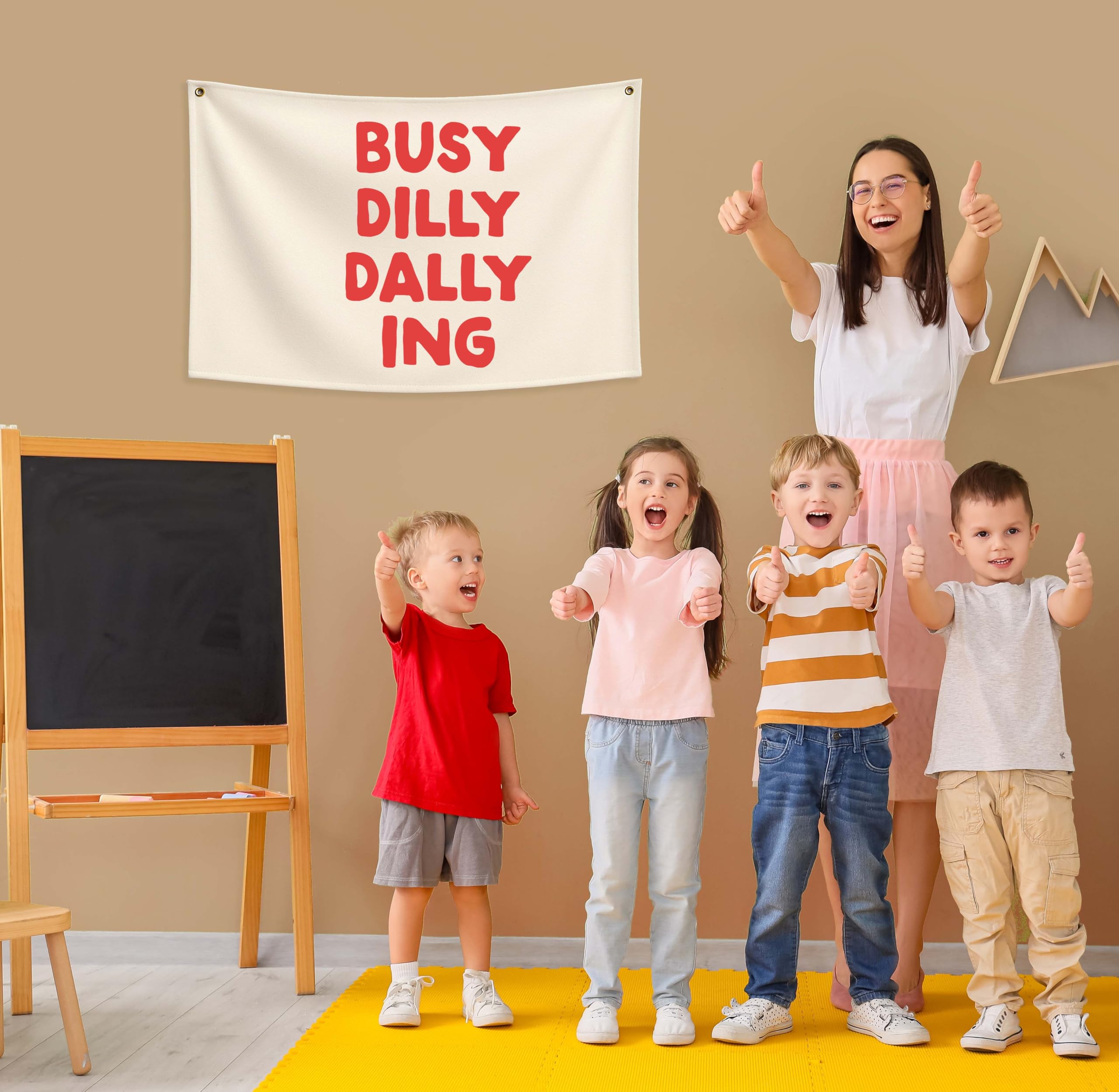Sioial banner flag ideal for nursery and playroom spaces