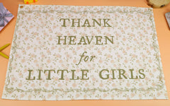 Sioial Christian Bible Verse Banner flag hanging over a nursery crib.
