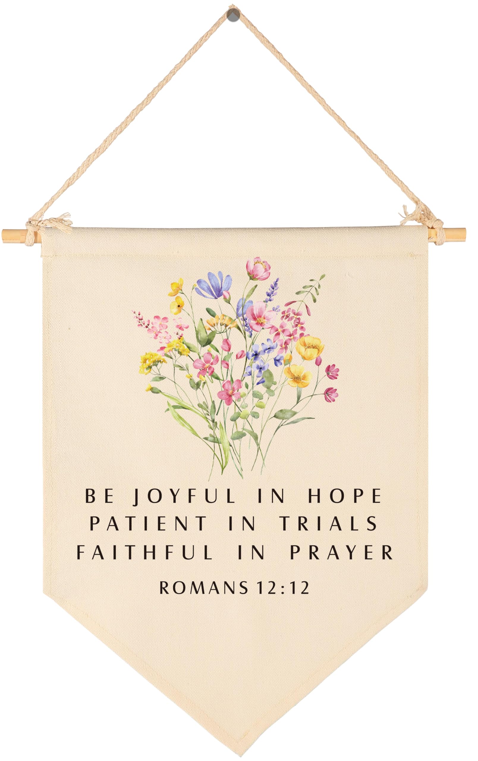 Sioial Bible Verse canvas banner for nursery wall decor.