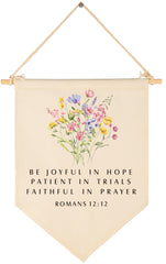 Sioial Bible Verse canvas banner for nursery wall decor.