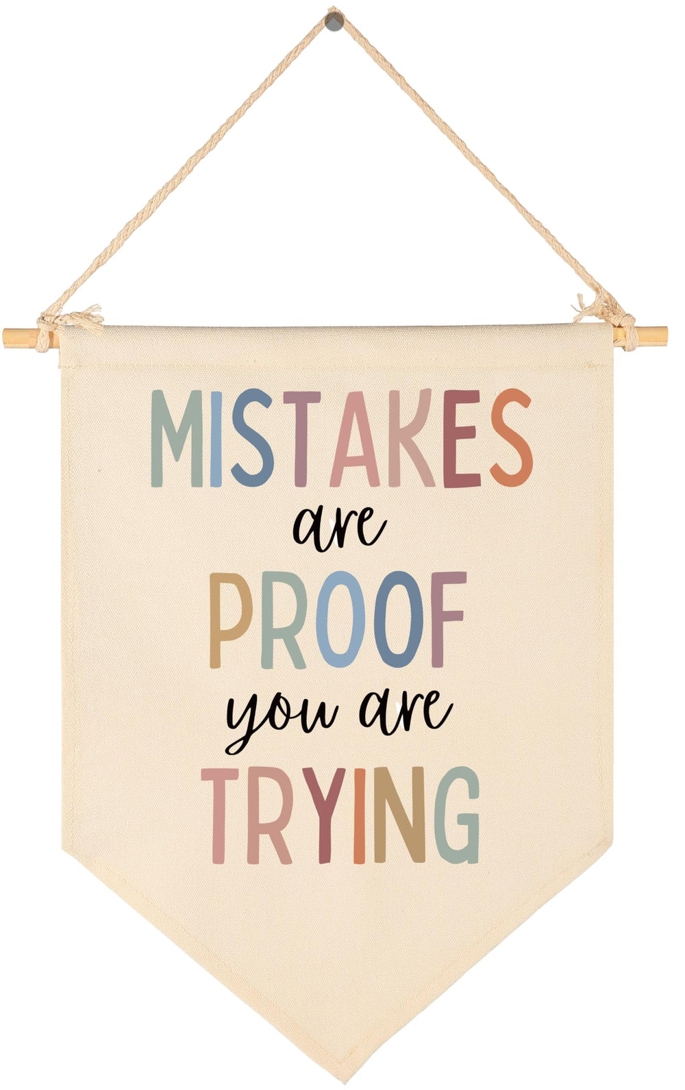 Sioial Growth Mindset Pennant beige wall decor for classrooms enhances atmosphere.