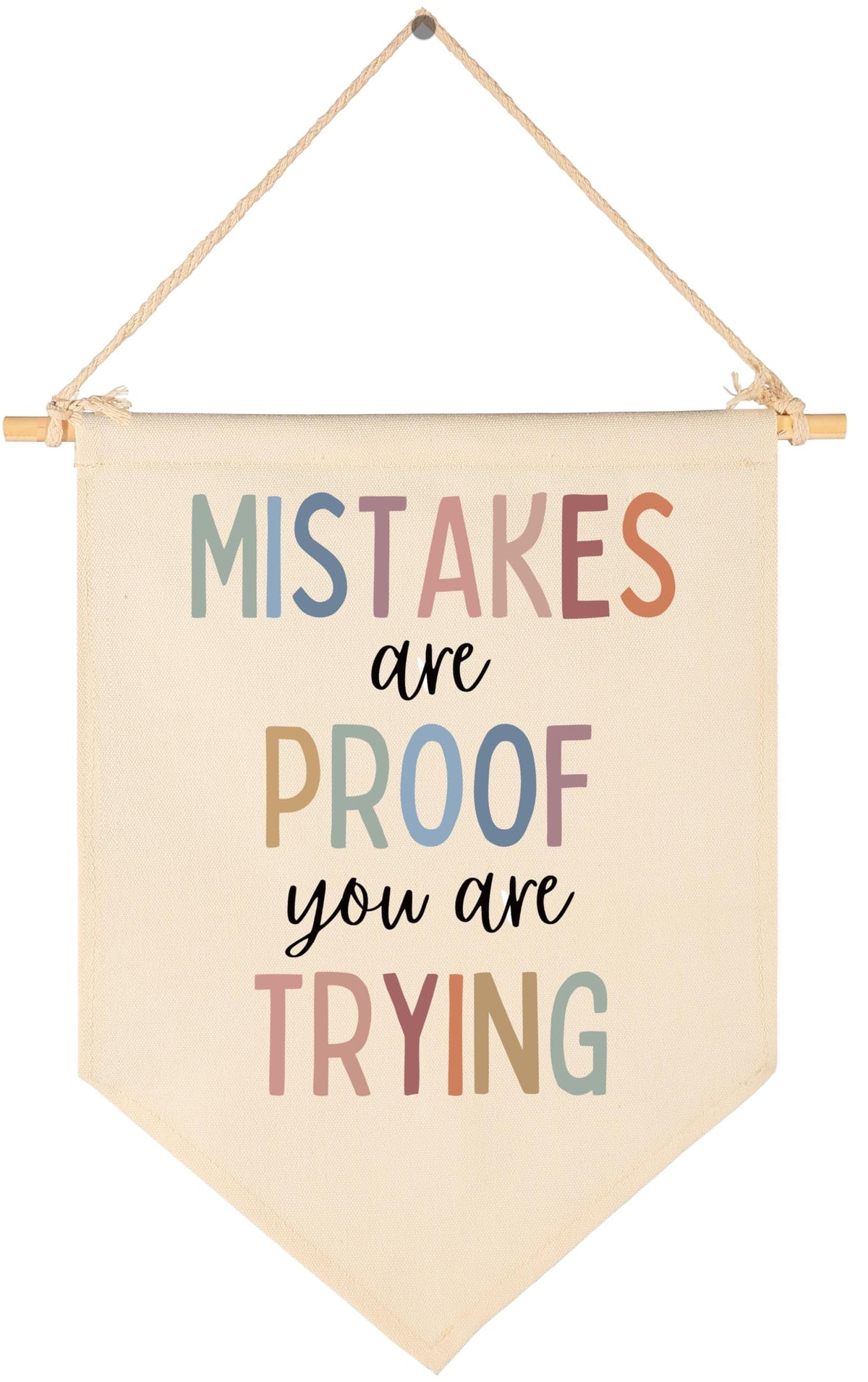 Sioial Growth Mindset Pennant beige wall decor for classrooms enhances atmosphere.