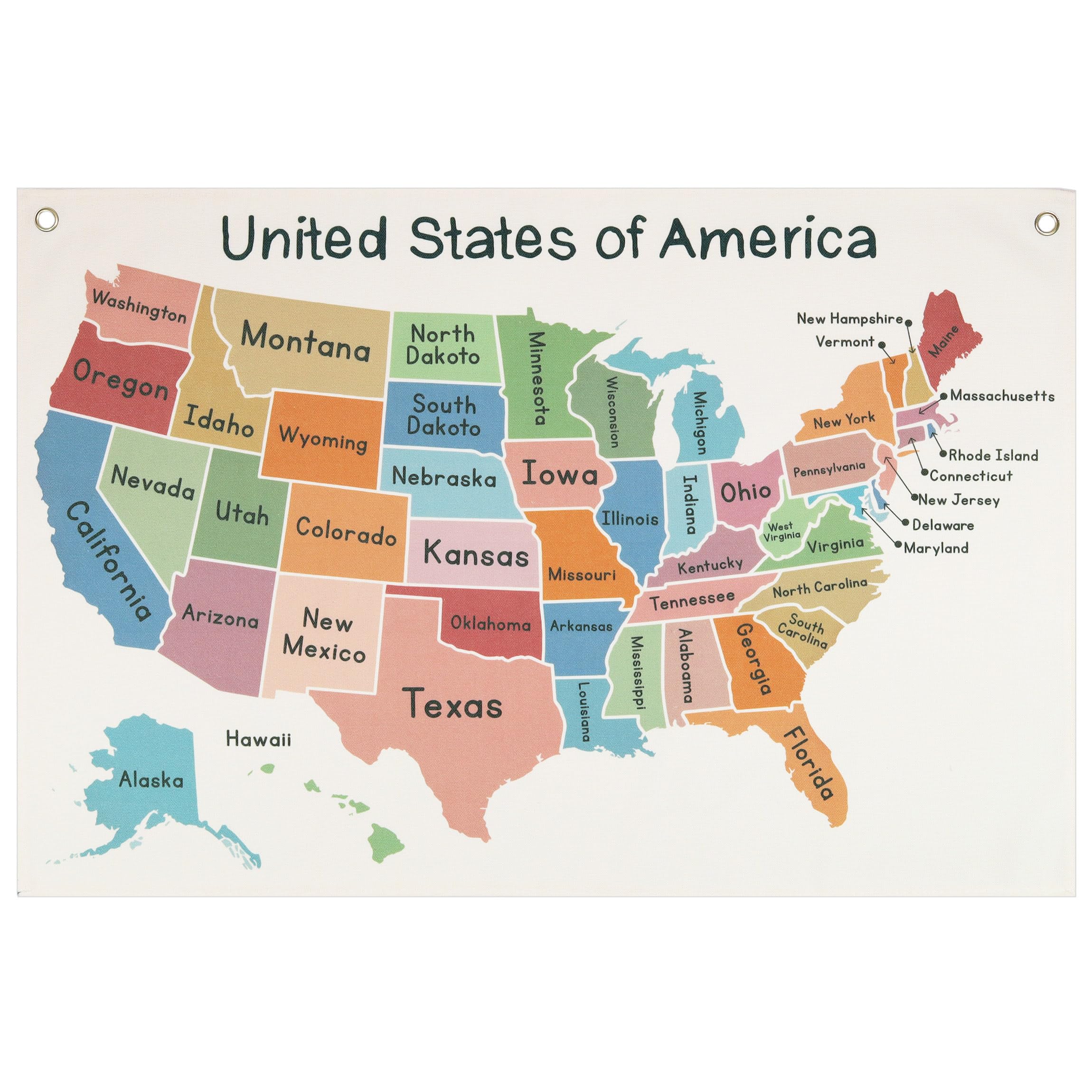 Sioial map theme banner used in teacher or office space, versatile decor