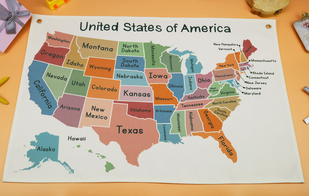 Sioial map theme banner wall sign beige, ideal classroom decor for learning spaces