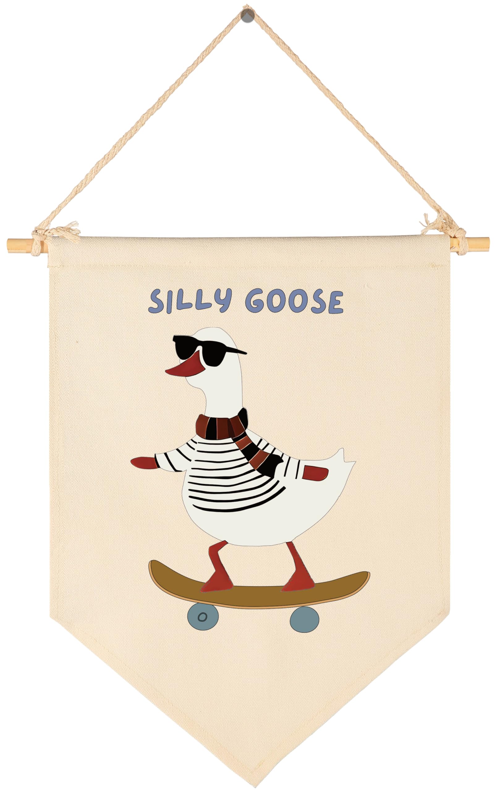 Sioial nursery banner beige front view adds warm, inspirational style to a kid's room.