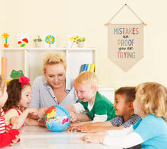 Sioial pennant banner hanging kit simplifies easy wall display.
