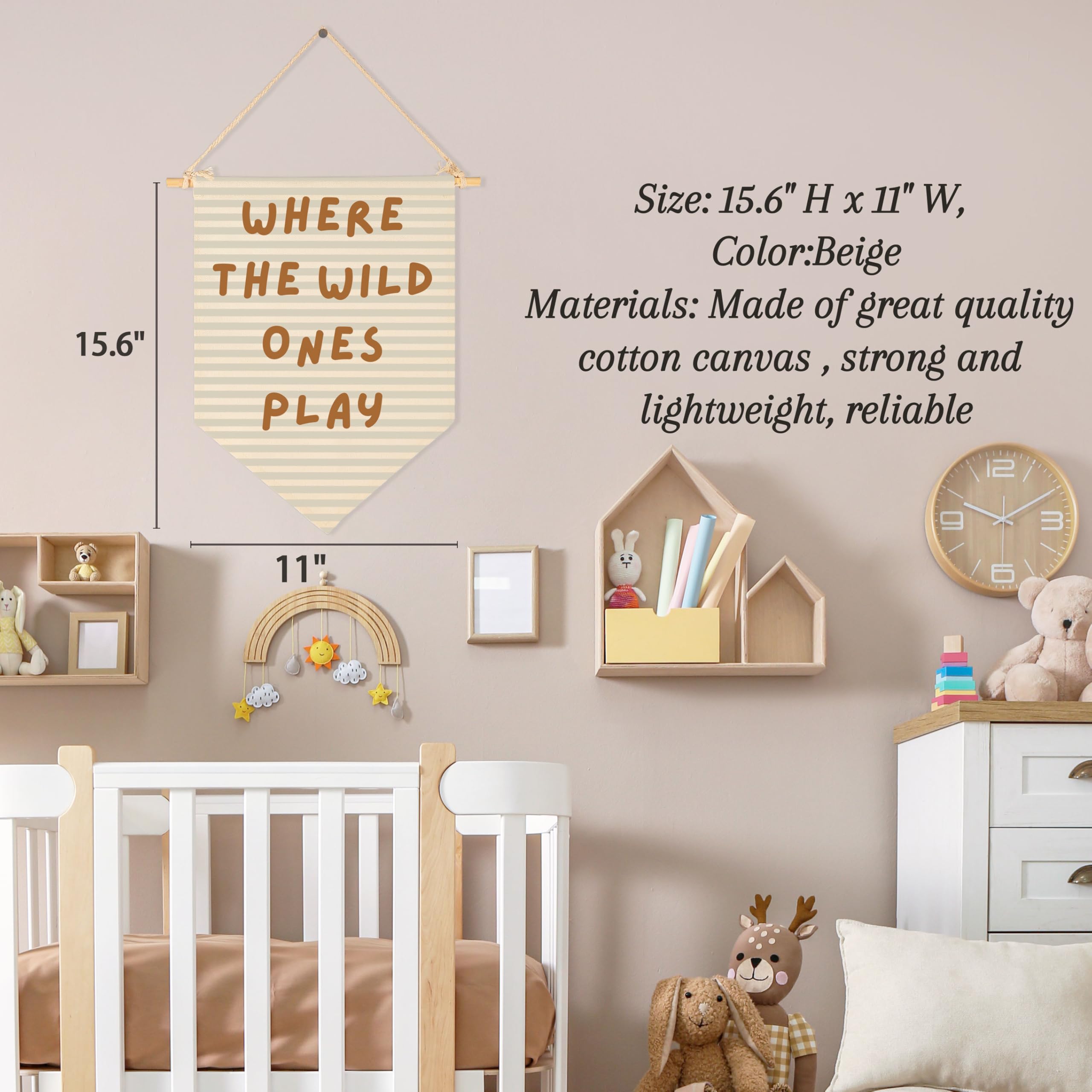 Sioial banner for playroom and reading room enhances learning-friendly ambiance.