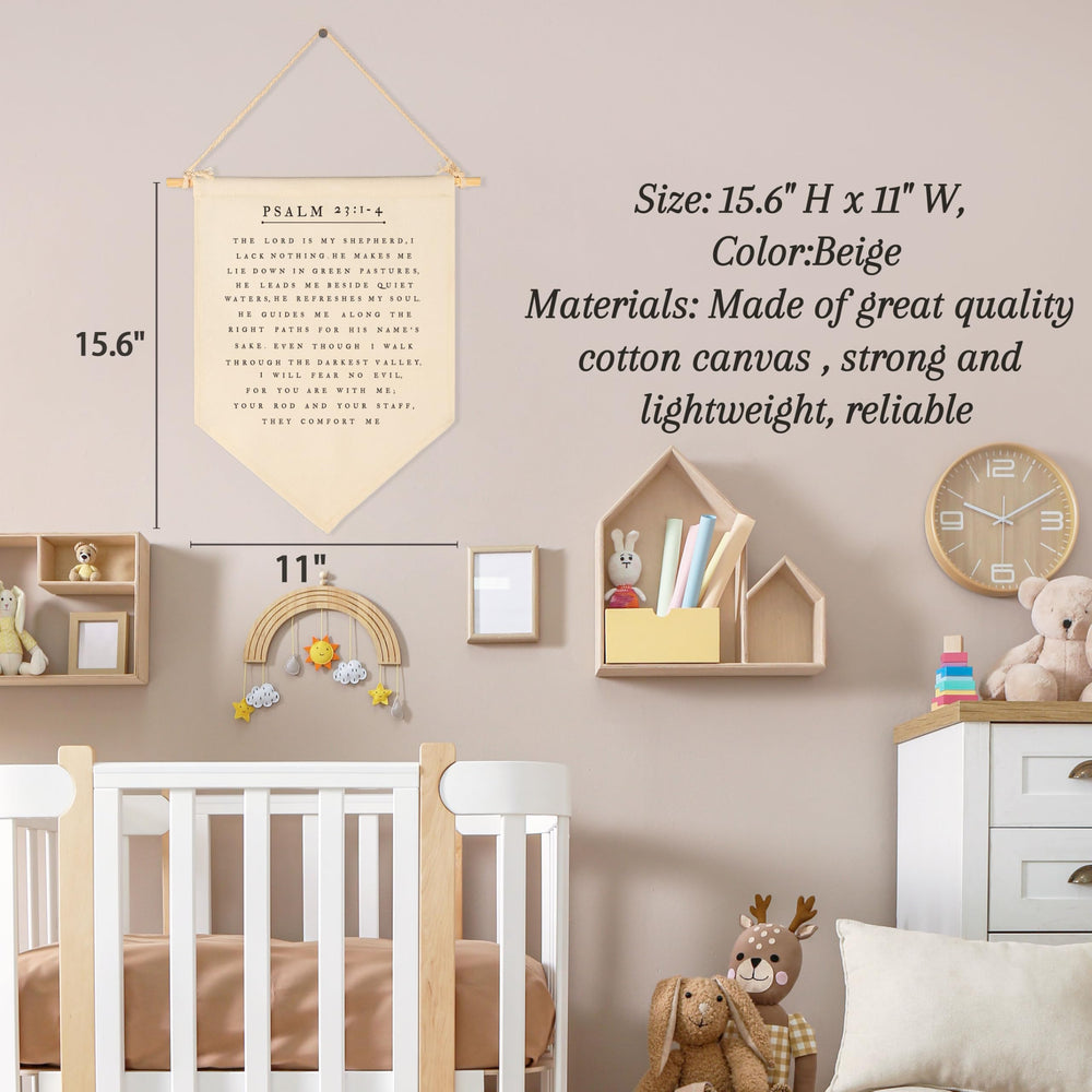 Sioial Psalms banner on bedroom wall; versatile wall art
