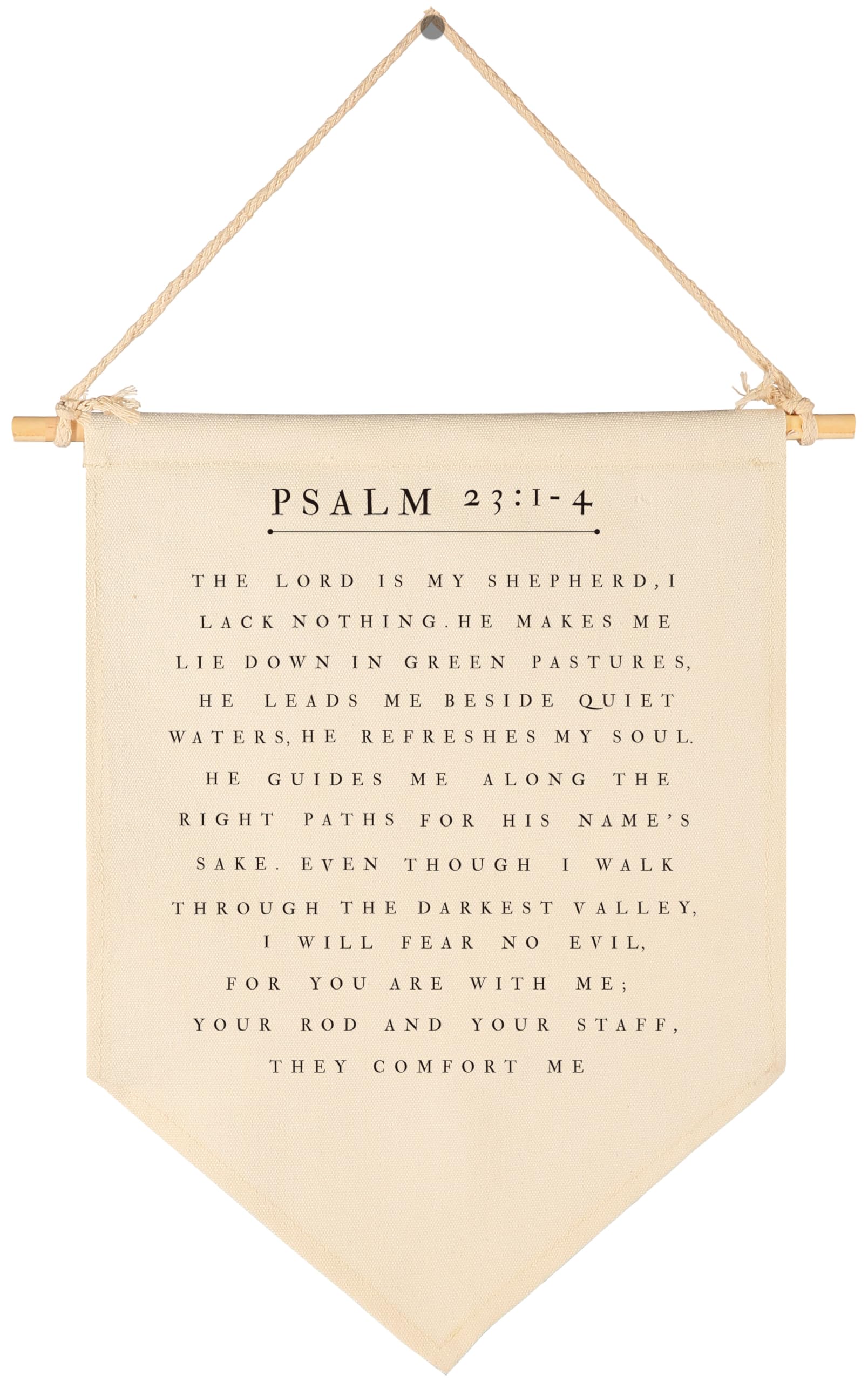 Sioial Psalms beige banner; easy wall hanging for nursery