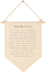 Sioial Psalms beige banner; easy wall hanging for nursery