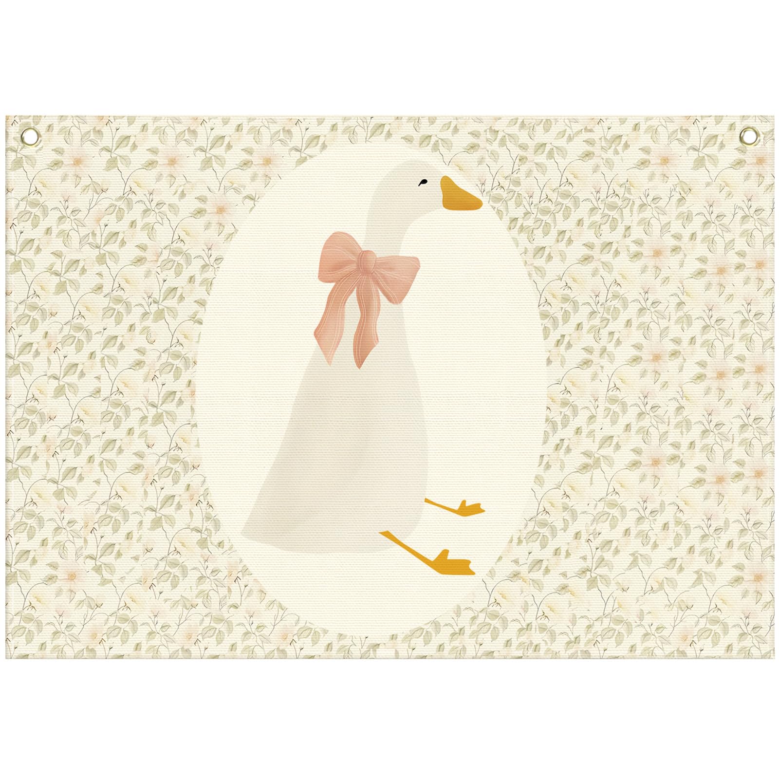 Sioial Silly Goose beige banner flag with grommets easy to hang above crib.