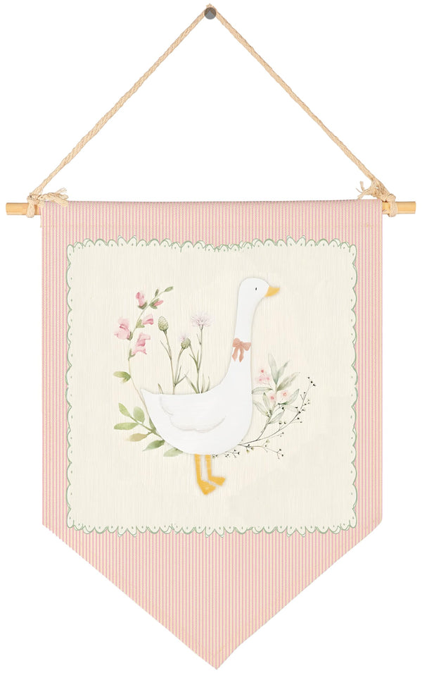 Sioial Silly Goose banner decor for nursery wall highlighting playful mascot and calming tones