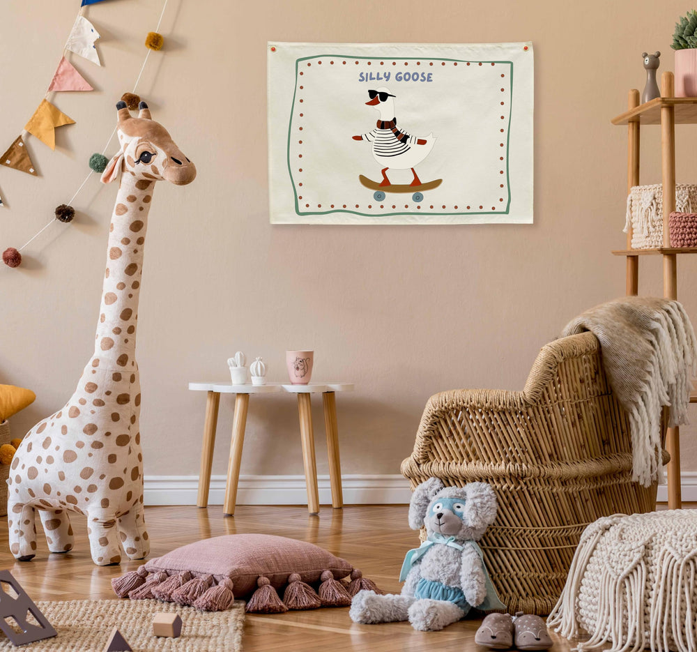 Sioial Silly Goose banner is versatile for nurseries, playrooms, and bedrooms