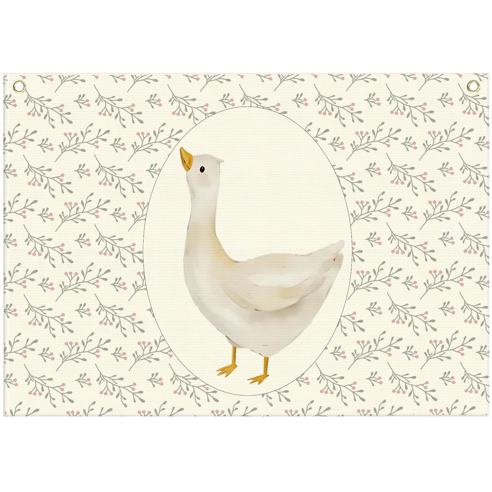 Sioial Silly Goose nursery banner hanging above a crib for cozy decor